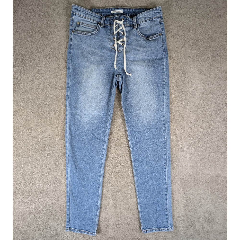 Billabong Women's Skinny Jeans Tie Front Size 30 Y2K